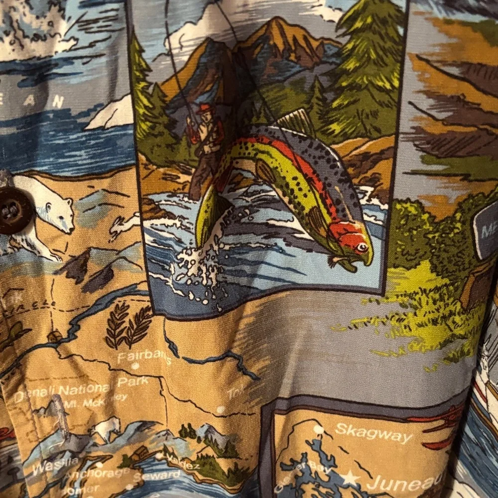 Blue Graphic Alaska Shirt - Picture 5 of 7
